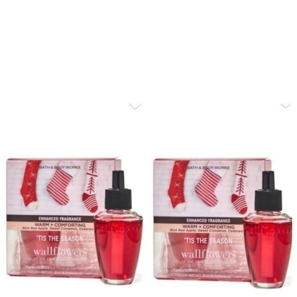 Bath & Body Works Wallflower refills X4 Bulbs ‘TIS THE SEASON 2 Boxes NEW